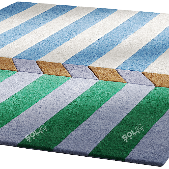 Rohana Wool Rug Launched 3D model image 4