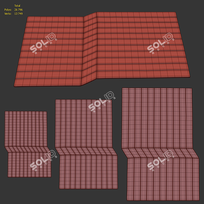 Rohana Wool Rug Launched 3D model image 7