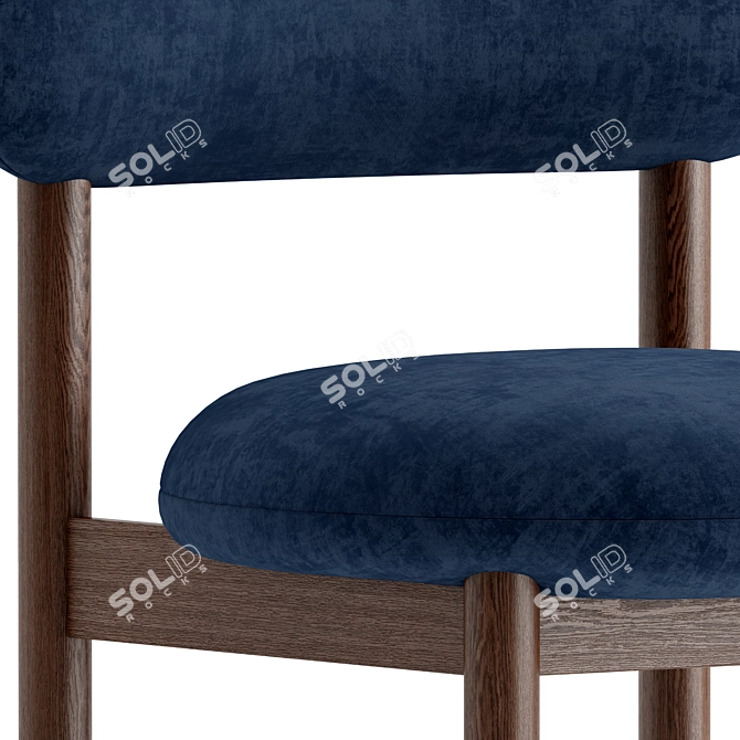 Modern Wood Dining Chair, Variety 3D model image 5