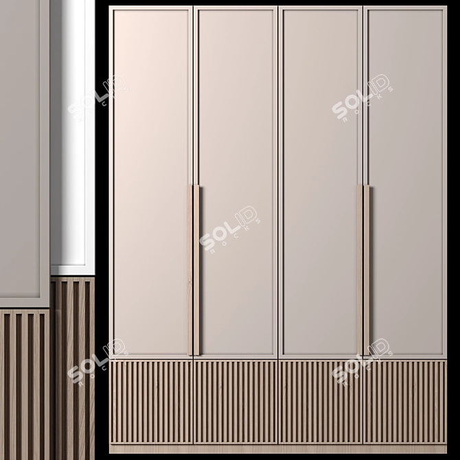 Modular Wardrobe 123 3D model image 1