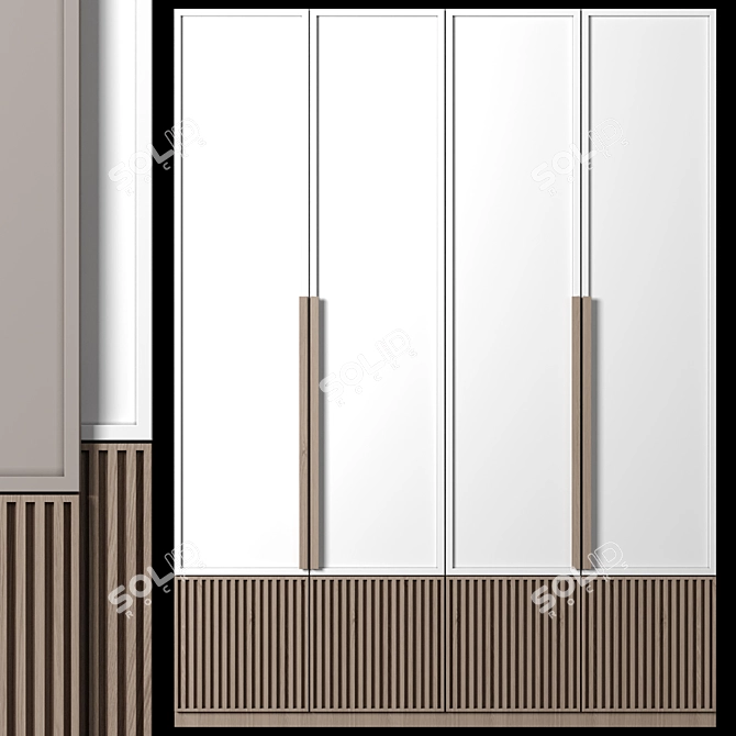 Modular Wardrobe 123 3D model image 2