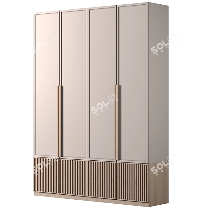 Modular Wardrobe 123 3D model image 4