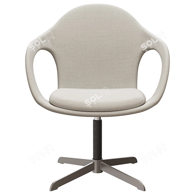 Magnus Textile Light Grey Chair 3D model image 7