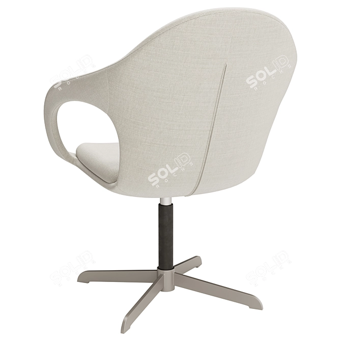 Magnus Textile Light Grey Chair 3D model image 9