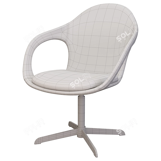 Magnus Textile Light Grey Chair 3D model image 10