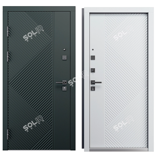 Staller TR3 Metal Entry Door 3D model image 3