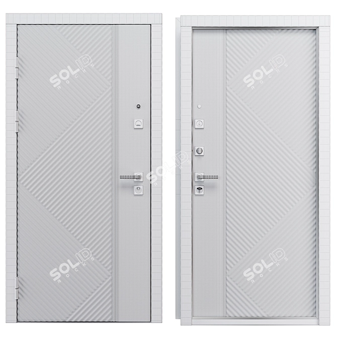 Staller TR3 Metal Entry Door 3D model image 4