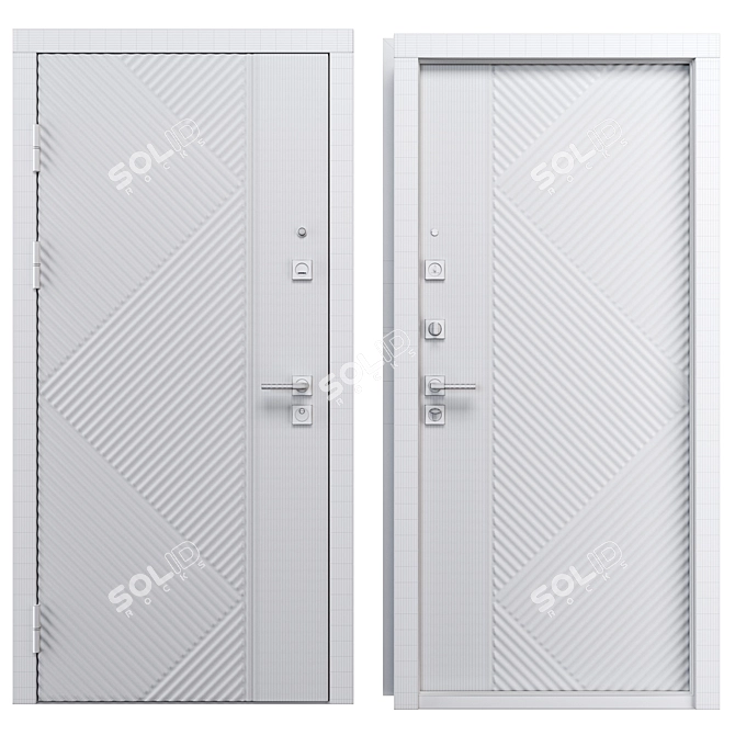 Staller TR3 Metal Entry Door 3D model image 5