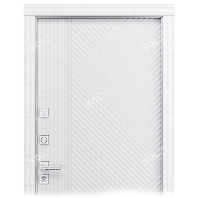 Staller TR3 Metal Entry Door 3D model image 6