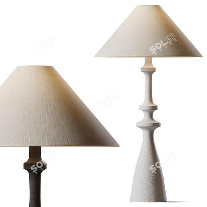 Elegant Ceramic Table Lamp 3D model image 1