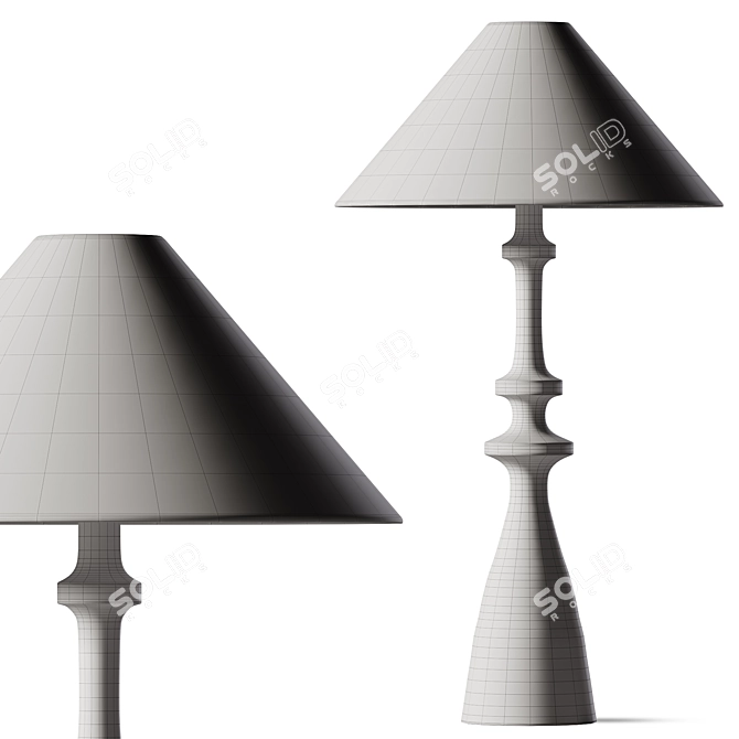 Elegant Ceramic Table Lamp 3D model image 2