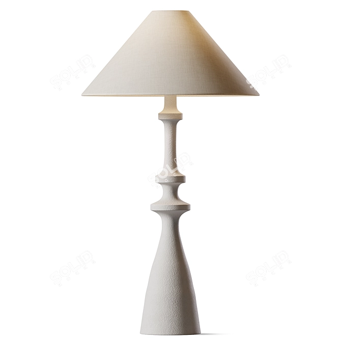 Elegant Ceramic Table Lamp 3D model image 3