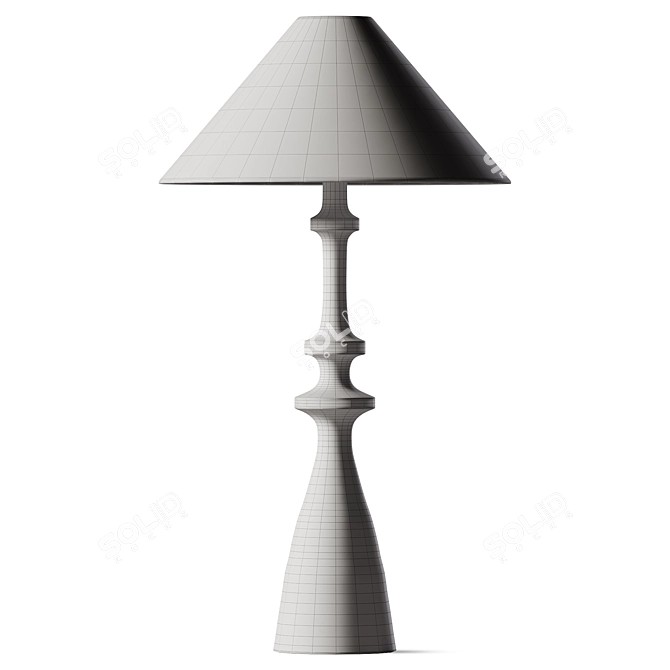 Elegant Ceramic Table Lamp 3D model image 5