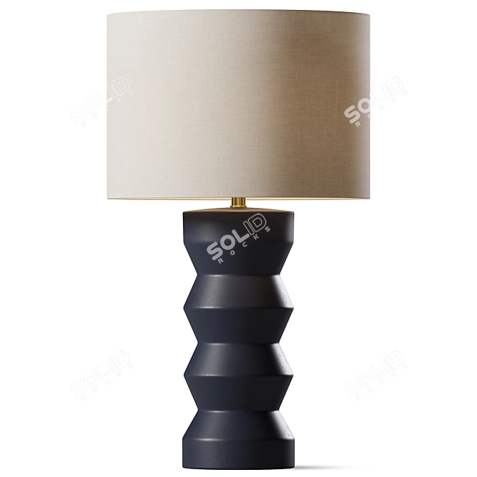 Elegant Dublin Ceramic Table Lamp 3D model image 1