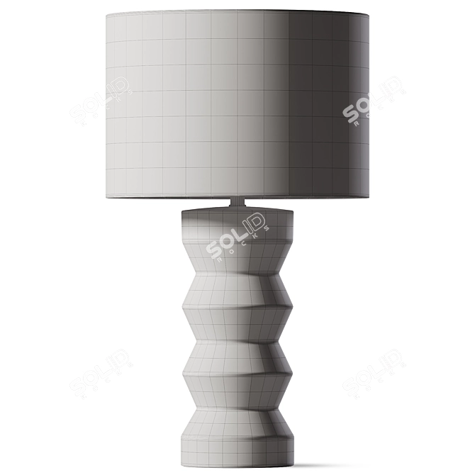 Elegant Dublin Ceramic Table Lamp 3D model image 2