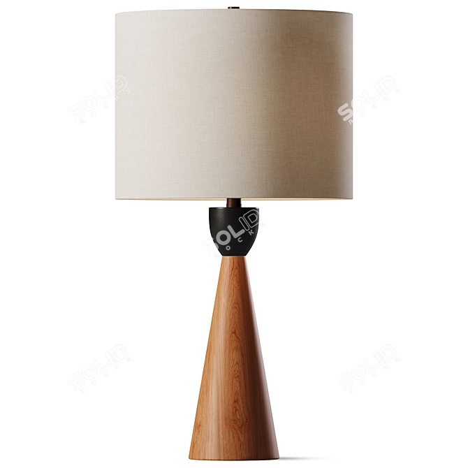 Modern Brown Table Lamp 3D model image 1