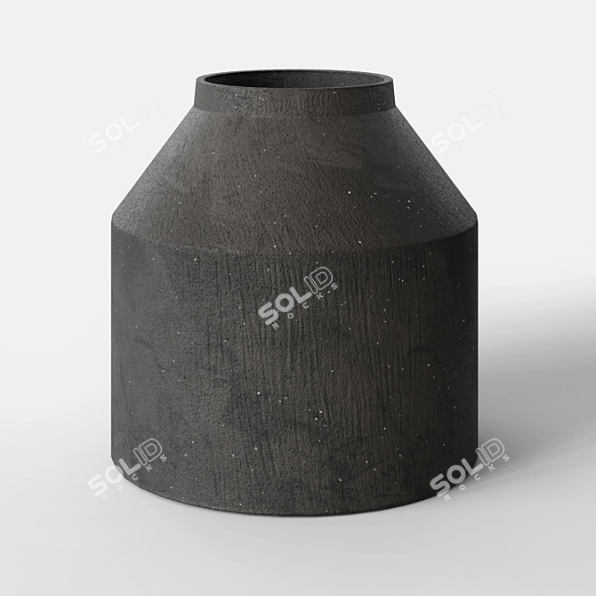 Textured Clay Vases Set 3D model image 6