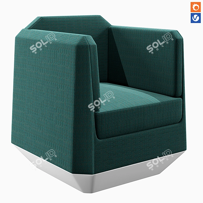 Sleek FA7 Cider Chair 3D model image 1