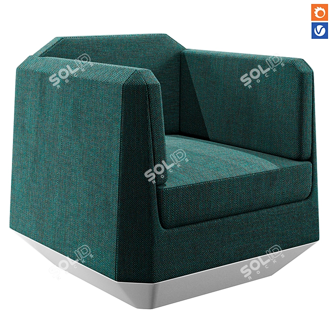 Sleek FA7 Cider Chair 3D model image 3