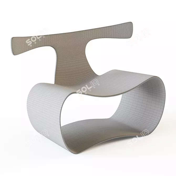 Amalfi Outdoor Chair: Sculptural Elegance 3D model image 4