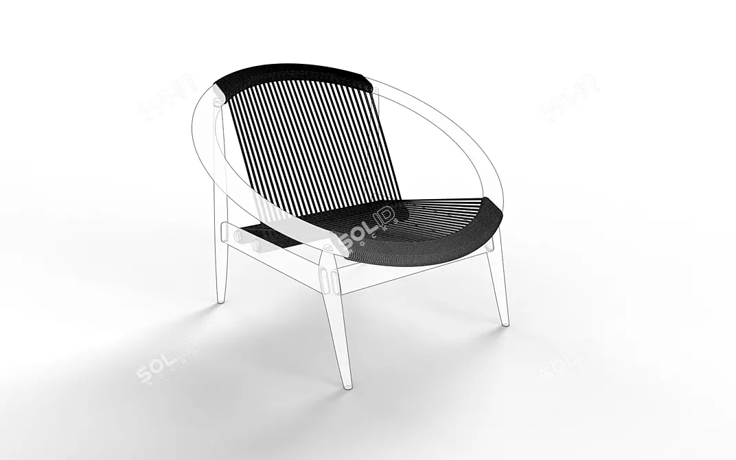 Outdoor Elegance: Frida Lounge Chair 3D model image 3