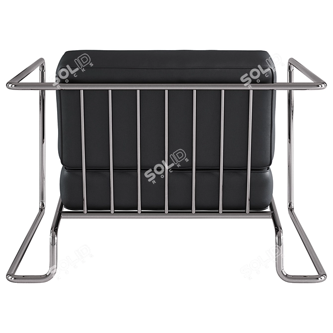 Elegant Saga Lounge Chair Fusion 3D model image 3