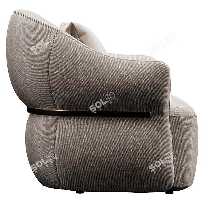 Luxurious Velvet Sofa Elegant Design 3D model image 3