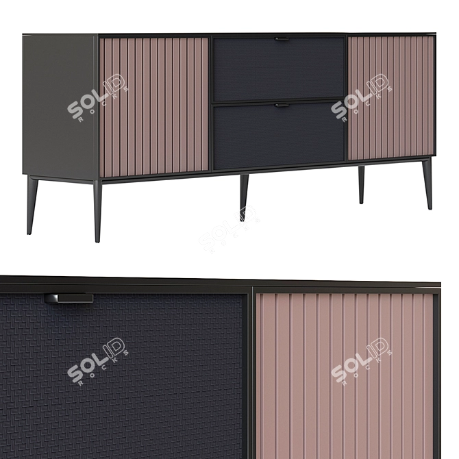 Designer Sideboard Rio SV 3D model image 2