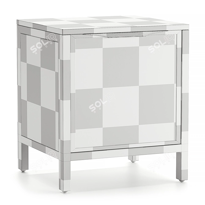 Modern Sydney Nightstand in Two Colors 3D model image 5