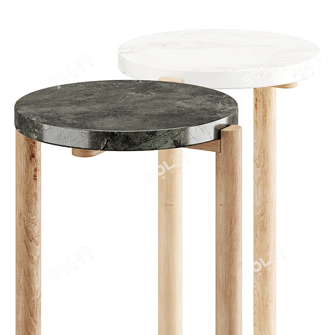 Sleek Accent Table for Drinks 3D model image 2