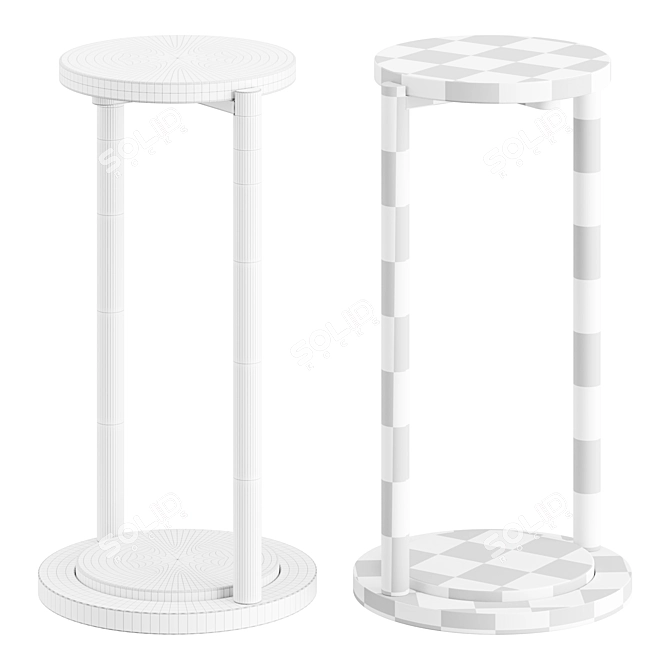 Sleek Accent Table for Drinks 3D model image 3