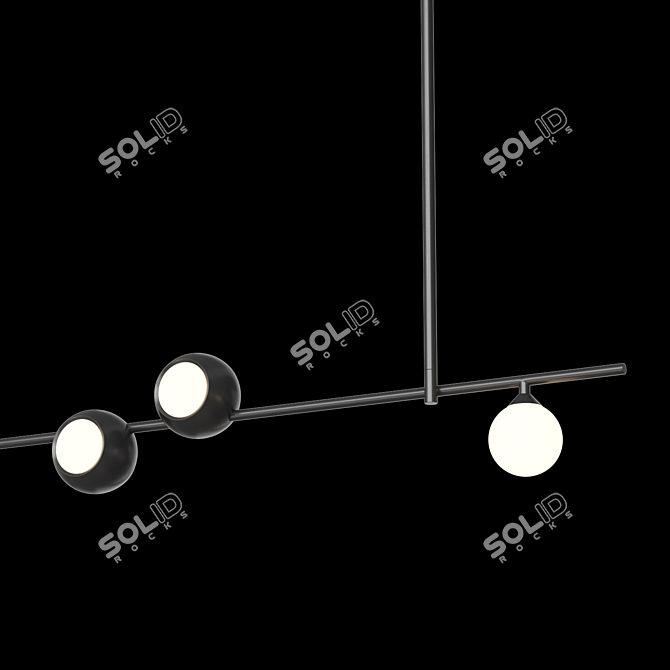 Sleek Design Alian Chandelier 3D model image 3