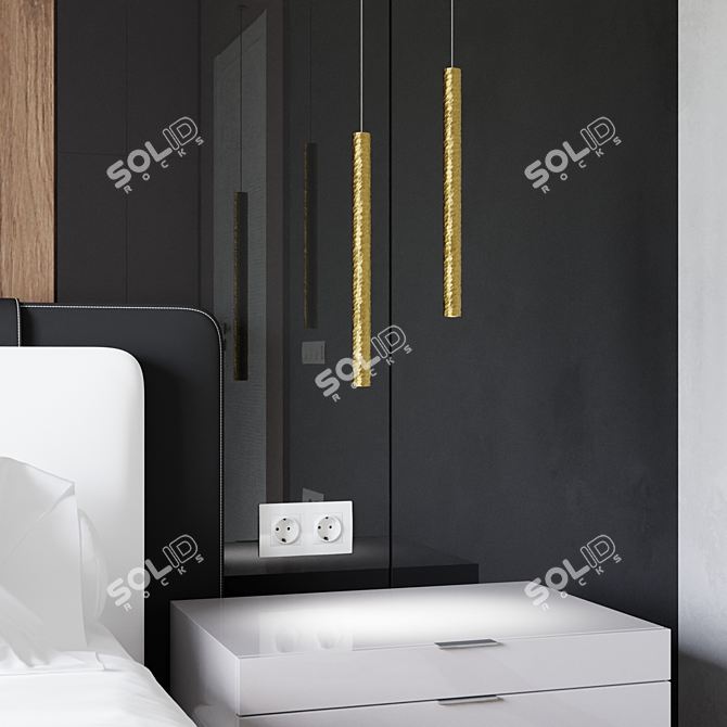 Integrator Premium Brass Pendant Light 3D model image 3