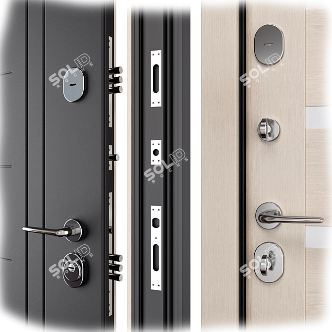 Laguna Metal Entry Door (VellDoris) 3D model image 2