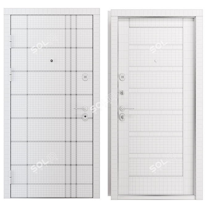 Laguna Metal Entry Door (VellDoris) 3D model image 4