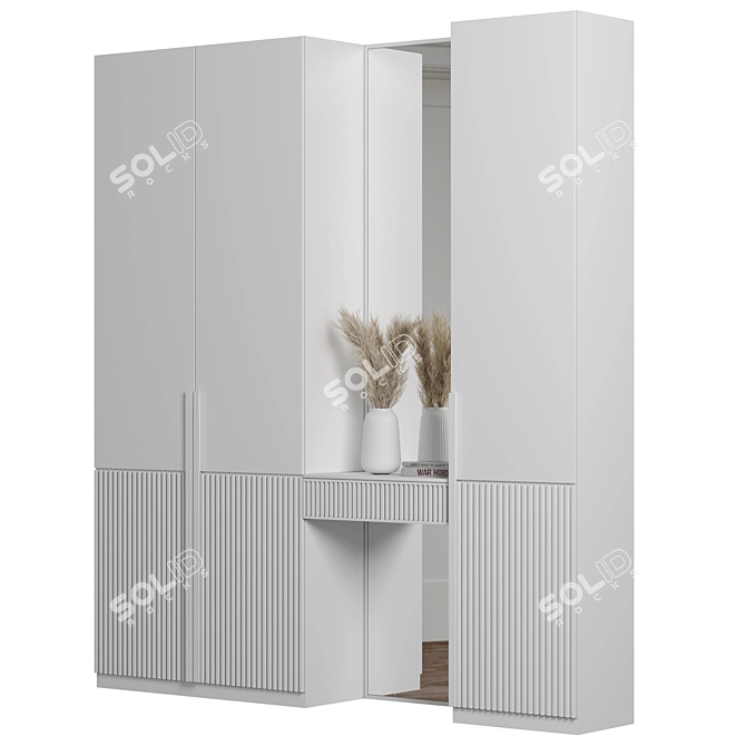 Modular Wardrobe Furniture Kit 3D model image 3