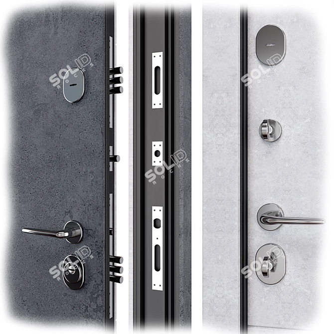 Montana Metal Entry Door (VellDoris) 3D model image 2