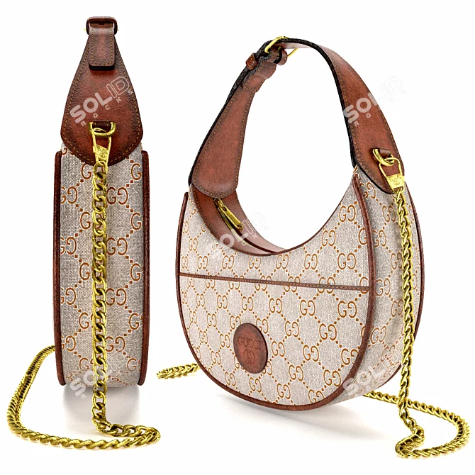 Gucci Half Moon Mini Bag 3D model image 1