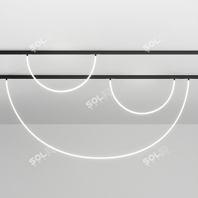 Flexible Track Lighting System: Electrostandard Slim Magnetic 3D model image 3