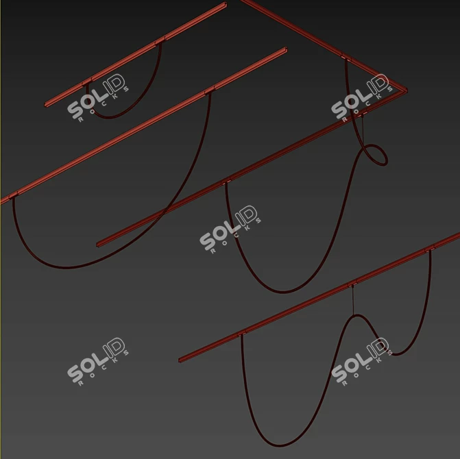 Flexible Track Lighting System: Electrostandard Slim Magnetic 3D model image 4