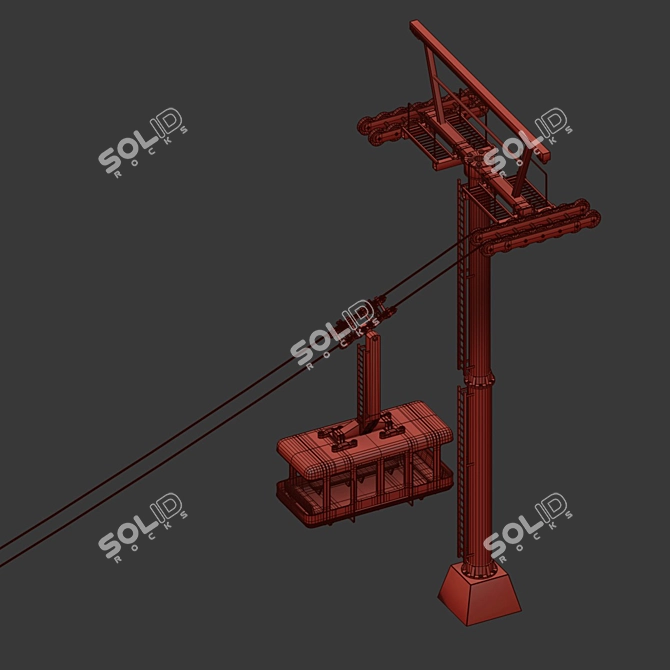 Russian Cable Car: A Scenic Ride 3D model image 5