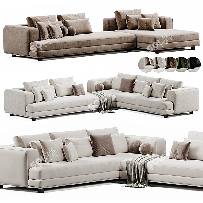 Maxalto Arbiter Sofa 3D Model 3D model image 1