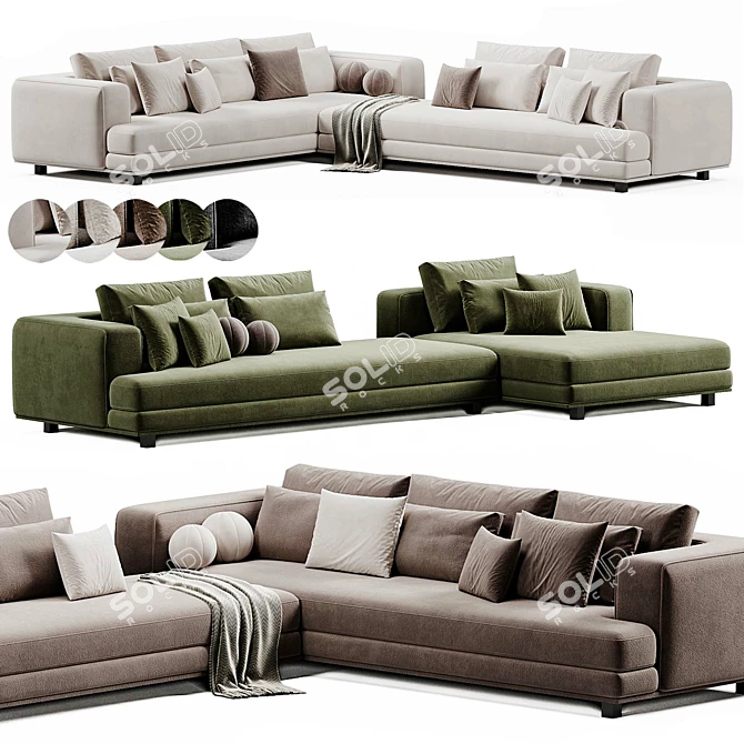 Maxalto Arbiter Sofa 3D Model 3D model image 2