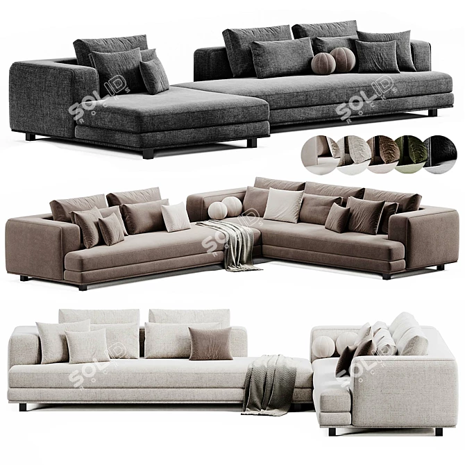 Maxalto Arbiter Sofa 3D Model 3D model image 3