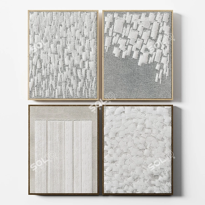 Abstract Canvas Set by Ha-Chong-hyun 3D model image 4