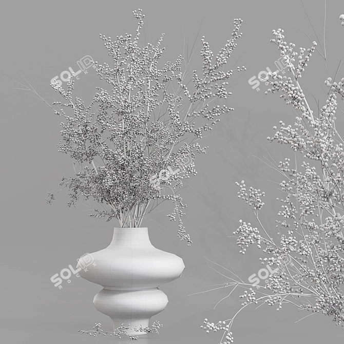 Botanical Blossom Collection: Lush Indoor Elegance 3D model image 4