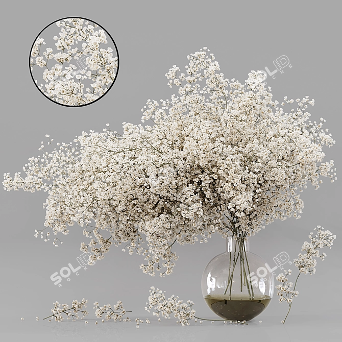 Blossoming Indoor Plants Collection 3D model image 2