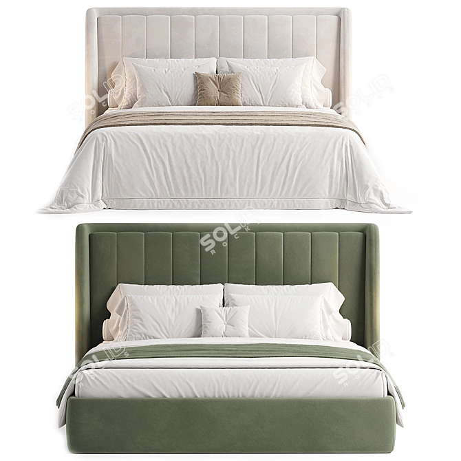 Elegant Modern Parma Bed 3D model image 3