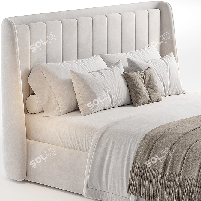 Elegant Modern Parma Bed 3D model image 4