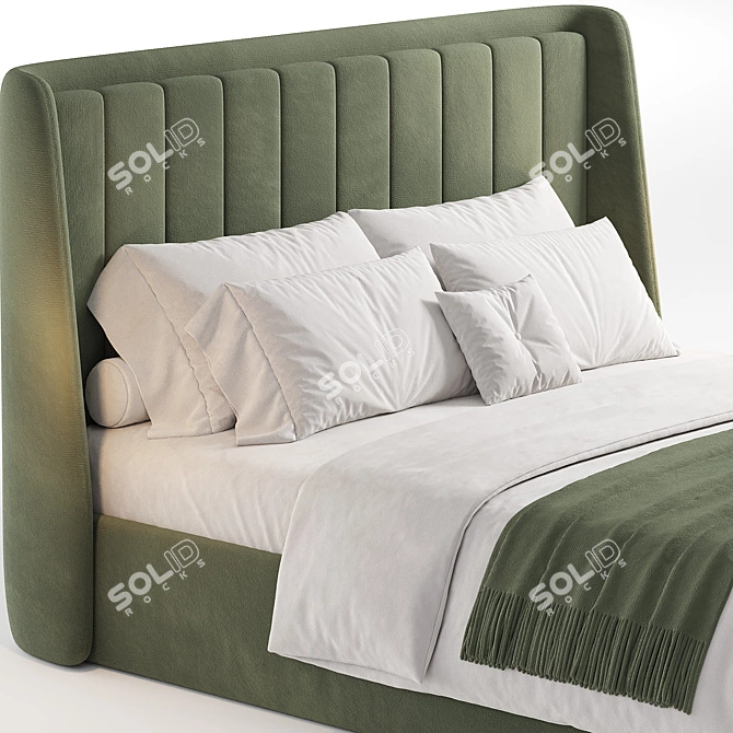 Elegant Modern Parma Bed 3D model image 5